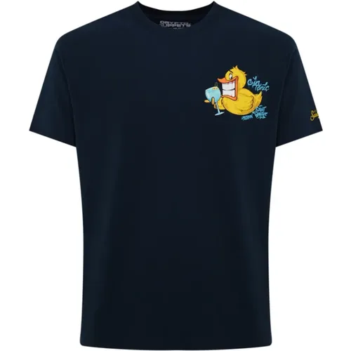 Ducky Gin Tonic Herzdruck T-shirt , Herren, Größe: L - MC2 Saint Barth - Modalova