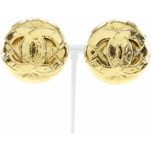 Pre-owned Jewellery, female, , Size: ONE SIZE Pre-owned Metal earrings - Chanel Vintage - Modalova