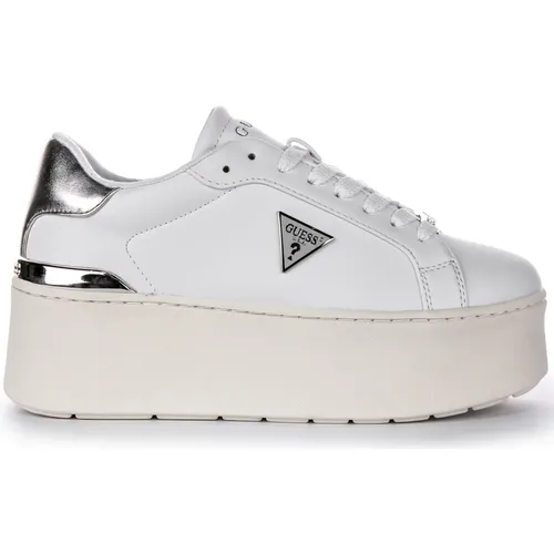 Silver Platform Sneakers , female, Sizes: 5 UK, 4 UK, 7 UK, 6 UK, 8 UK - Guess - Modalova