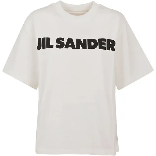 Neutral T-Shirt with Printed Logo , male, Sizes: M, L, XL, S - Jil Sander - Modalova