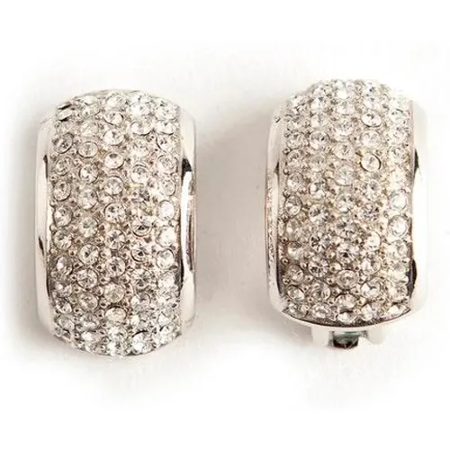 Pre-owned wider Chrystal earrings , female, Sizes: ONE SIZE - Dior Vintage - Modalova
