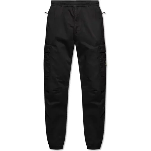 Slim-fit Trousers, male, , Size: W29 Trousers with logo - Stone Island - Modalova
