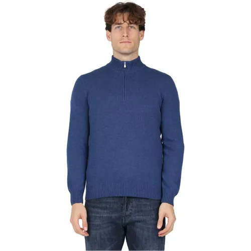 Turtlenecks, male, , Size: 2XL Half-Zip Turtleneck - Gran Sasso - Modalova