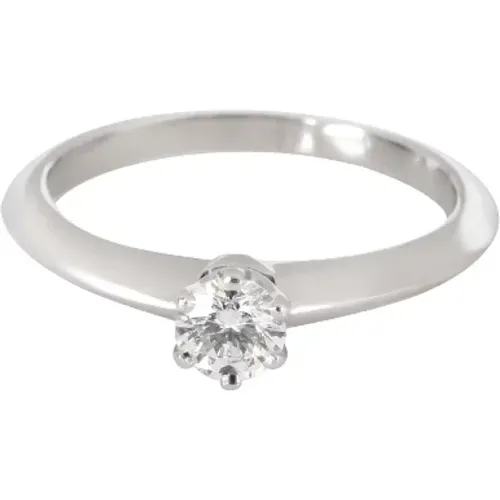 Pre-owned Jewellery, female, , Size: ONE SIZE Pre-owned Platinum rings - Tiffany & Co. Pre-owned - Modalova