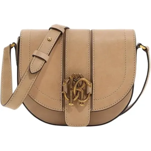 Logo Shoulder Bag in Leather , female, Sizes: ONE SIZE - Roberto Cavalli - Modalova