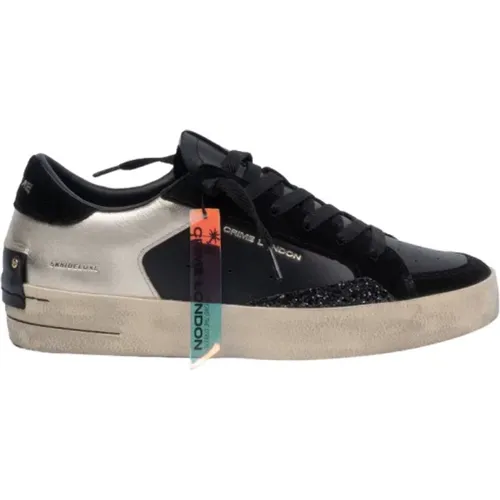 Schwarze Skate Deluxe Sneakers , Damen, Größe: 40 EU - Crime London - Modalova