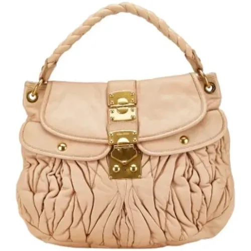 Pre-owned Handbags, female, , Size: ONE SIZE Pre-owned Leather handbags - Miu Miu Pre-owned - Modalova
