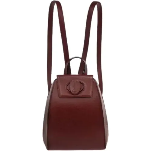 Pre-owned Backpacks, female, , Size: ONE SIZE Pre-owned Leather Backpack - Cartier Vintage - Modalova