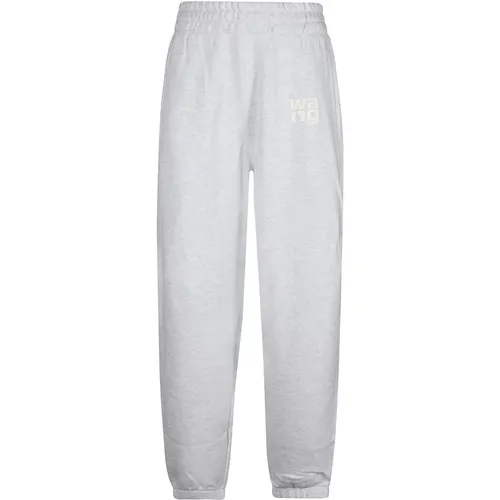 Logo Terry Sweatpant Classic Style , female, Sizes: M, S - T by Alexander Wang - Modalova