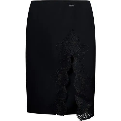 Wool Skirt with Floral Lace Profiles , female, Sizes: S, XS - Dsquared2 - Modalova