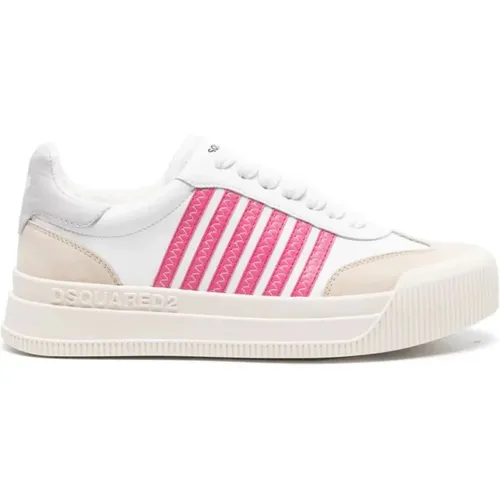 Weiß Pink Graue Sneakers , Damen, Größe: 39 EU - Dsquared2 - Modalova