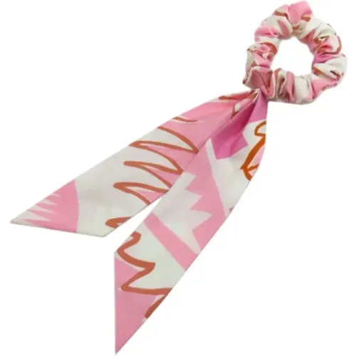 Pre-owned Scarves, female, , Size: ONE SIZE Pre-owned Silk hair-accessories - Hermès Vintage - Modalova