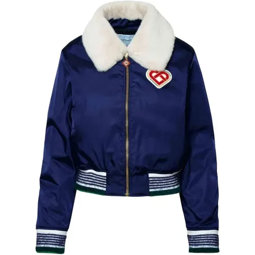 Bomber Jackets, female, , Size: S Jacket with Logo Patch - Casablanca - Modalova