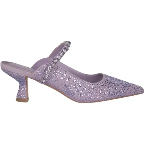 Sparkling Pointed Toe Heeled Shoe , female, Sizes: 3 UK, 5 UK, 6 UK, 8 UK, 9 UK, 4 UK, 7 UK - Alma en Pena - Modalova