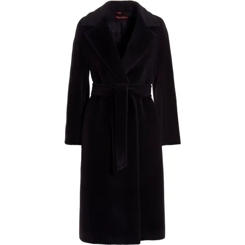 Alpaca and Wool Belted Coat , female, Sizes: XS - Max Mara Studio - Modalova
