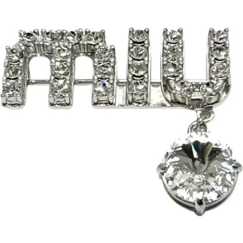 Pre-owned Jewellery, female, , Size: ONE SIZE Pre-owned Metal brooches - Miu Miu Pre-owned - Modalova