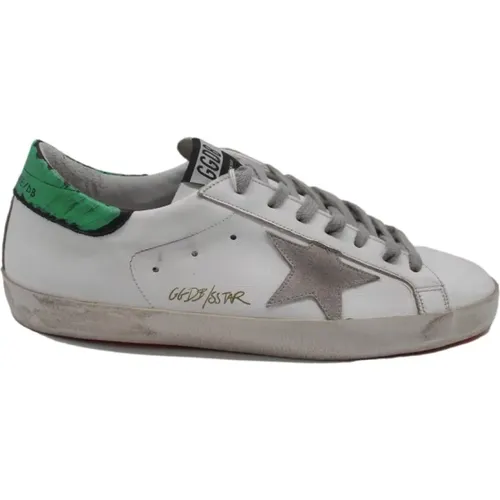 Swuperstar Sneakers - White Green Black , male, Sizes: 9 UK - Golden Goose - Modalova