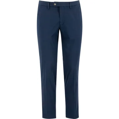 Chinos, male, , Size: W34 Slim Fit Cotton Trousers - Michael Coal - Modalova