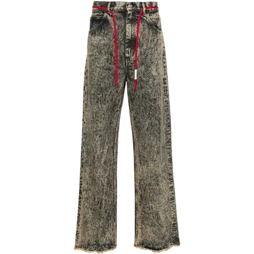 Marbled Flared Jeans , male, Sizes: W33, W31, W32 - Marni - Modalova