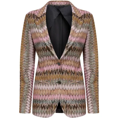 Blazers, female, , Size: M Multi Blazer Jacket - Missoni - Modalova