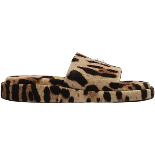 Sandalen mit Tiermuster - Dolce & Gabbana - Modalova