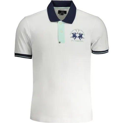 Weißes Baumwoll-Poloshirt mit Kurzen Ärmeln , Herren, Größe: XL - LA MARTINA - Modalova