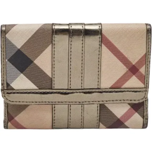 Pre-owned Wallets, female, , Size: ONE SIZE Pre-owned Coated canvas wallets - Burberry Vintage - Modalova