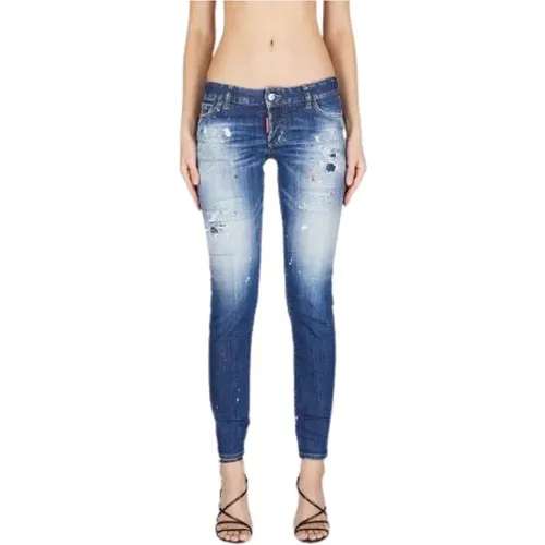 Jennifer Jeans with Medium Red Spots , female, Sizes: 3XS, S, 2XS, XS - Dsquared2 - Modalova