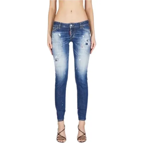 Jennifer Jeans with Medium Red Spots , female, Sizes: M, S, 2XS - Dsquared2 - Modalova