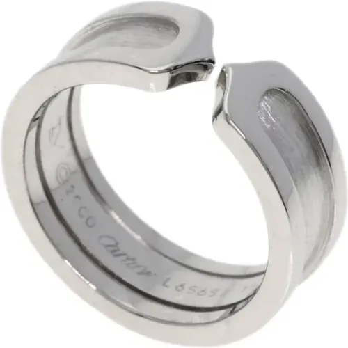 Pre-owned Jewellery, female, , Size: ONE SIZE Pre-owned White Gold rings - Cartier Vintage - Modalova