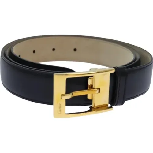 Pre-owned Belts, female, , Size: ONE SIZE Pre-owned Leather belts - Cartier Vintage - Modalova