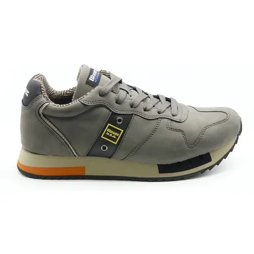 Elephant Synthetic Sneakers for Men , male, Sizes: 10 UK - Blauer - Modalova