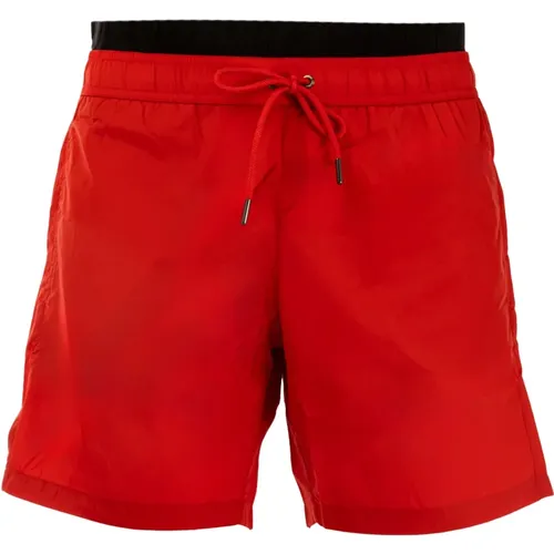 Herren Rote Boxer Badebekleidung Sommerstil , Herren, Größe: M - Trussardi - Modalova