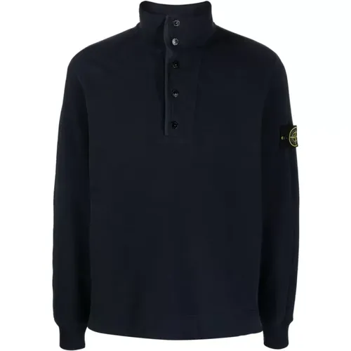 Garment Dyed Valet-stand Collar Sweatshirt , male, Sizes: 2XL, M - Stone Island - Modalova