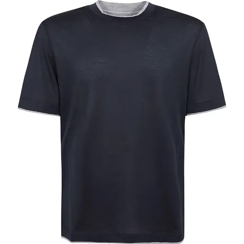 Men's Clothing T-Shirts & Polos Ss24 , male, Sizes: L, 2XL, M, XL - BRUNELLO CUCINELLI - Modalova
