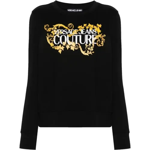 Schwarzer Sweatshirt für Frauen Aw24 - Versace Jeans Couture - Modalova