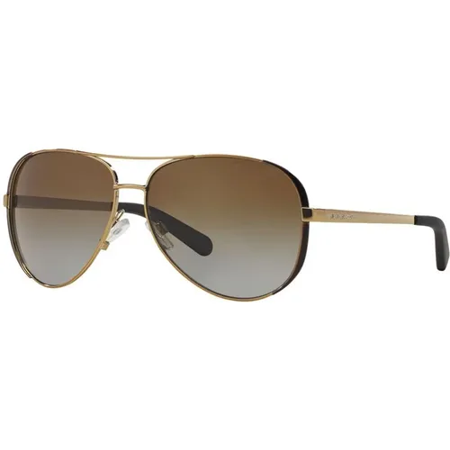 Chelsea Sunglasses Gold/ Gradient Polarized , female, Sizes: 59 MM - Michael Kors - Modalova