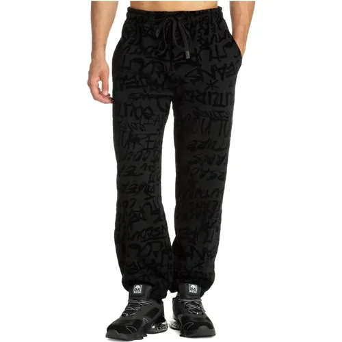 Logo Graffiti Sweatpants , male, Sizes: S - Versace Jeans Couture - Modalova