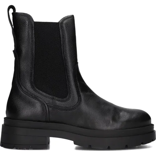 Schwarze Chelsea Boots Stilvolles Modell , Damen, Größe: 38 EU - Red Rag - Modalova