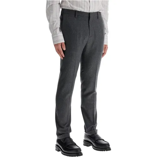 Slim Fit Flannel Trousers , male, Sizes: W32, W30 - PS By Paul Smith - Modalova