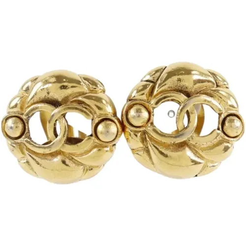 Pre-owned Gold Rose Gold Chanel Earrings , female, Sizes: ONE SIZE - Chanel Vintage - Modalova