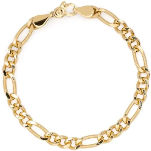 Bracelets, male, , Size: ONE SIZE Gold-tone Chain with Polished Finish - Tom Wood - Modalova