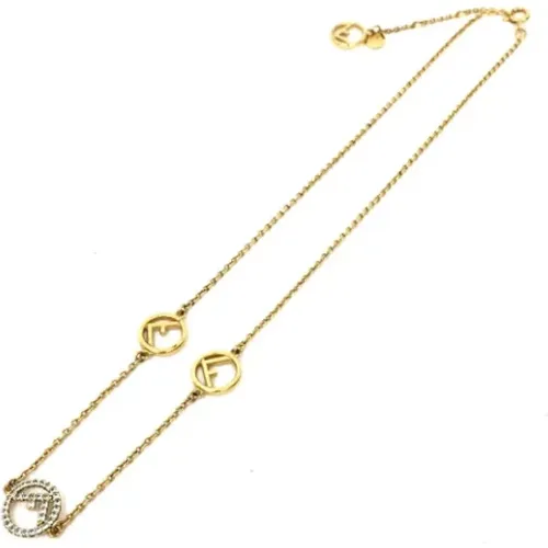 Pre-owned Jewellery, female, , Size: ONE SIZE Pre-owned Metal necklaces - Fendi Vintage - Modalova