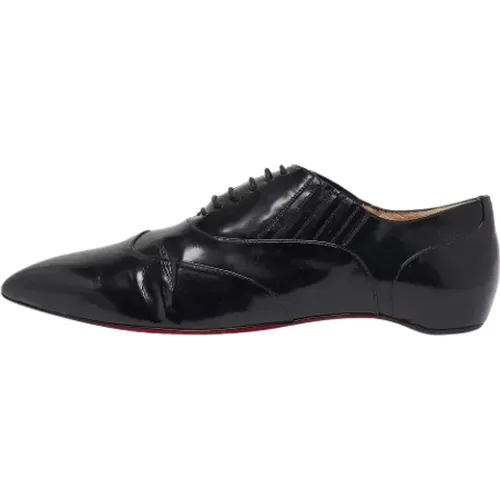 Pre-owned Flats, female, , Size: 10 1/2 US Pre-owned Leather flats - Christian Louboutin Pre-owned - Modalova