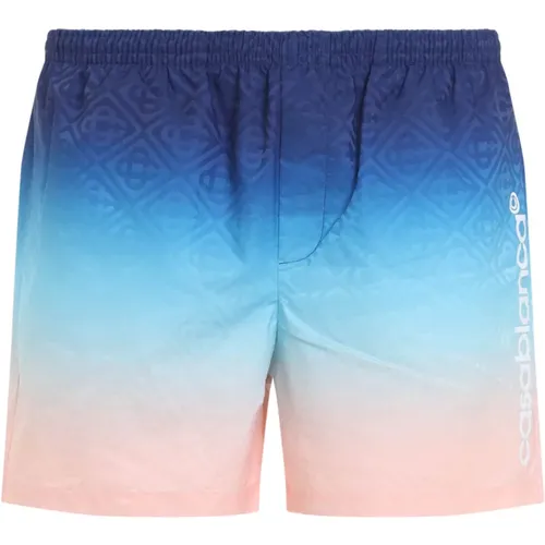 Beachwear, male, , Size: XL Blue Bermuda Shorts Modern Fit - Casablanca - Modalova