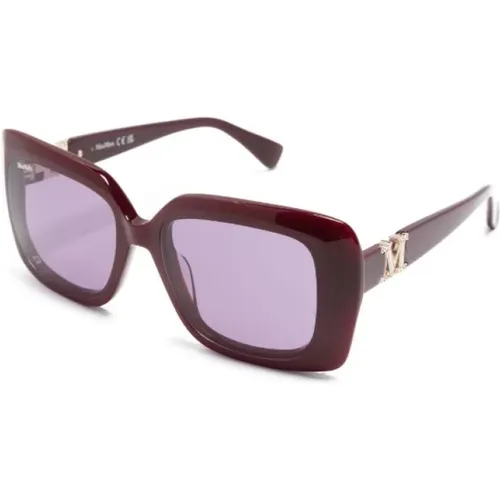 Brown/Havana Sungles , female, Sizes: 54 MM - Max Mara - Modalova