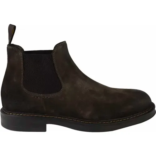 Chelsea Boots, male, , Size: 10 US Suede Beatles Chelsea Ankle Boots - Doucal's - Modalova