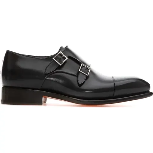 Classic Monk Strap Shoes , male, Sizes: 6 UK, 8 1/2 UK, 6 1/2 UK - Santoni - Modalova