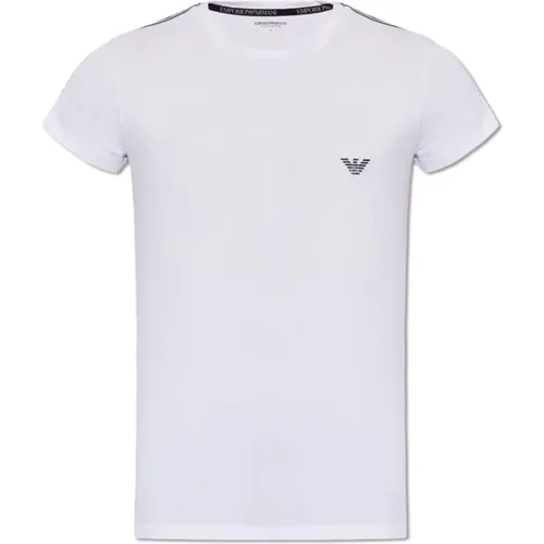 Bio-Baumwoll T-Shirt , Herren, Größe: XL - Emporio Armani - Modalova