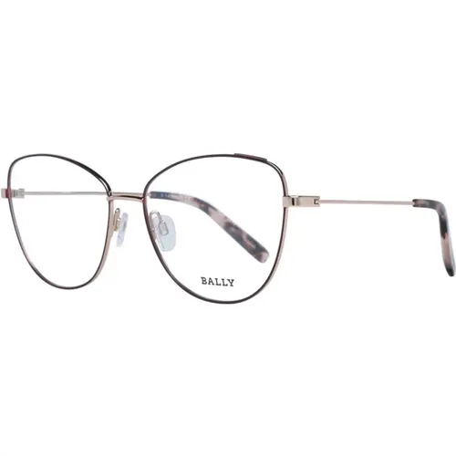 Glasses, female, , Size: ONE SIZE Rose Gold Cat Eye Optical Frames - Bally - Modalova